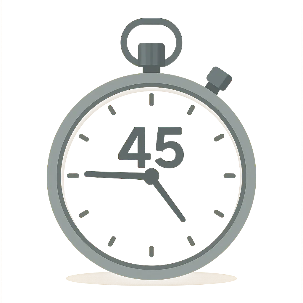 Horloge 45 min compressee