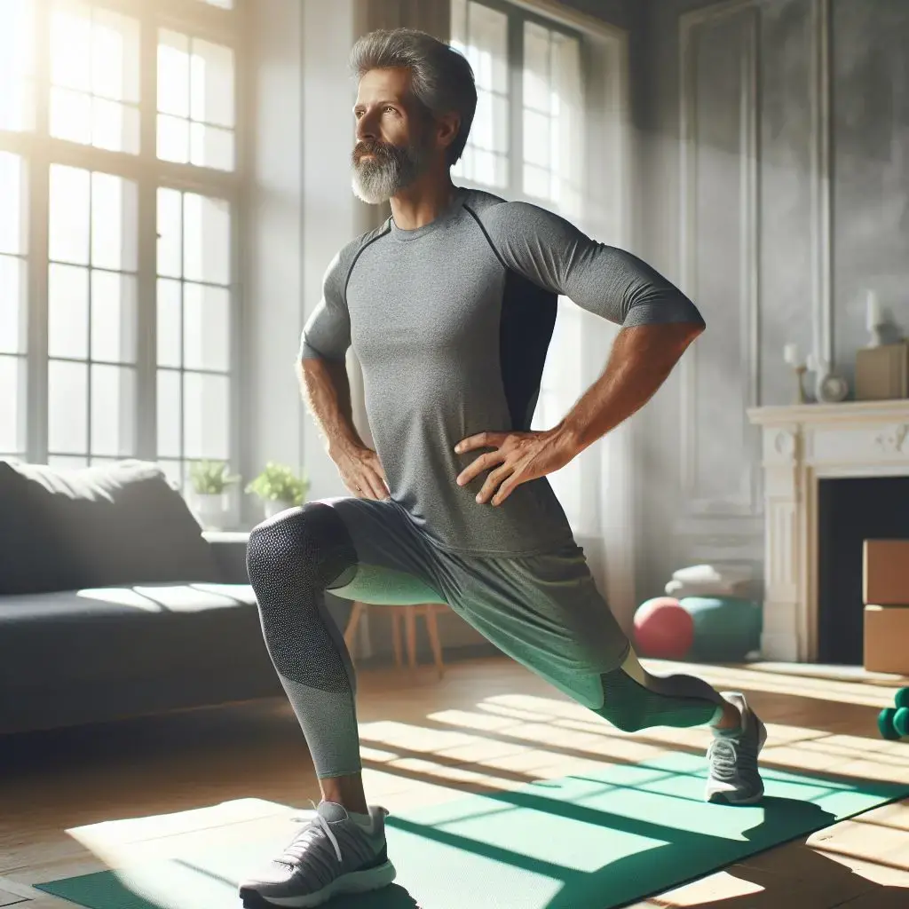 sportif en fente avant