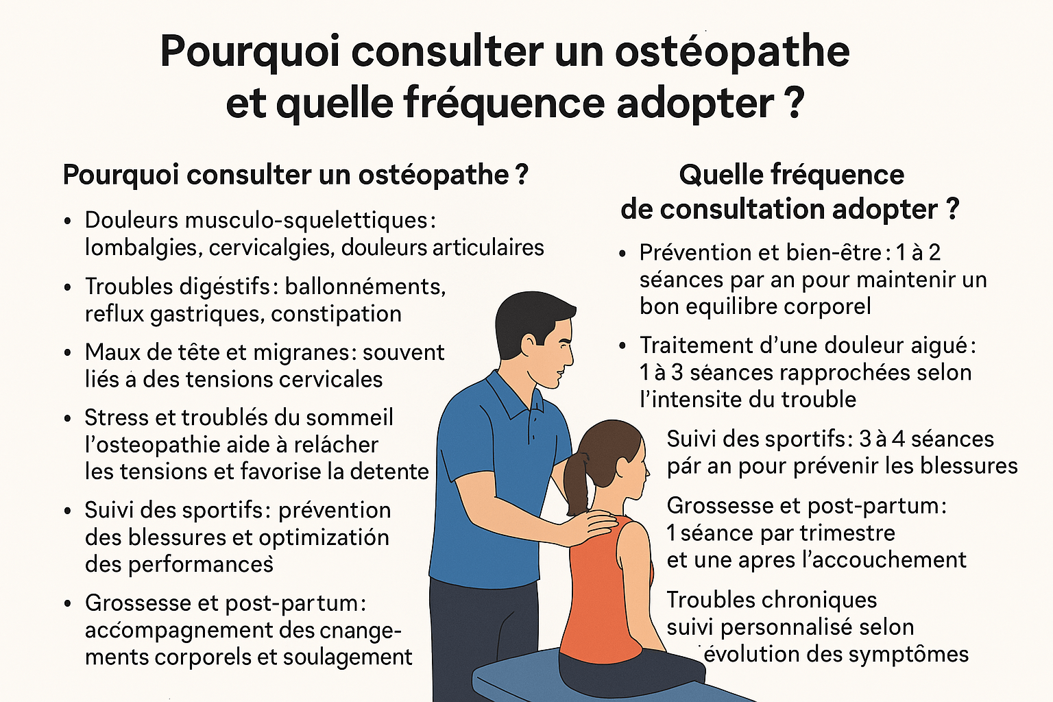 Pourquoi consulter un osteopathe et quelle frequence aadopter